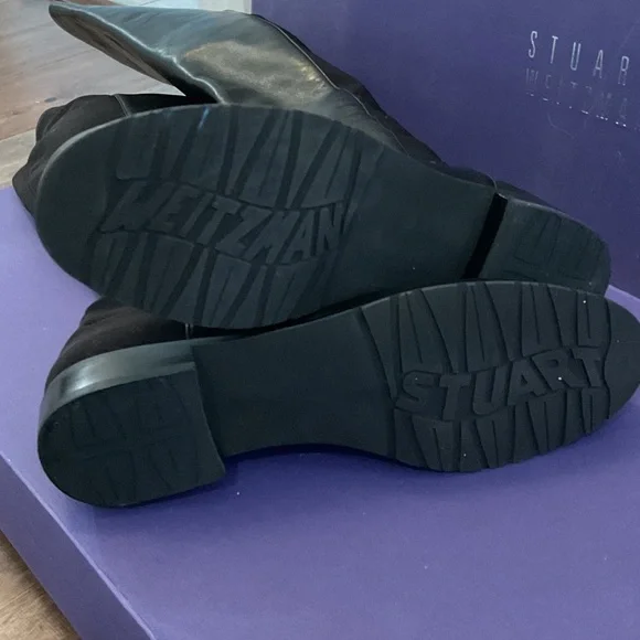 Stuart Weitzman 50 50 black Napa Leather over the Knee Boots - Picture 3 of 5